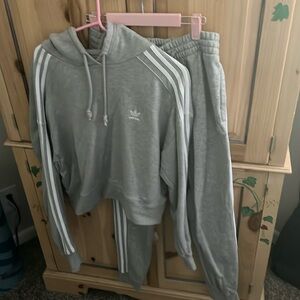 Adidas heavy weight hooded track suit